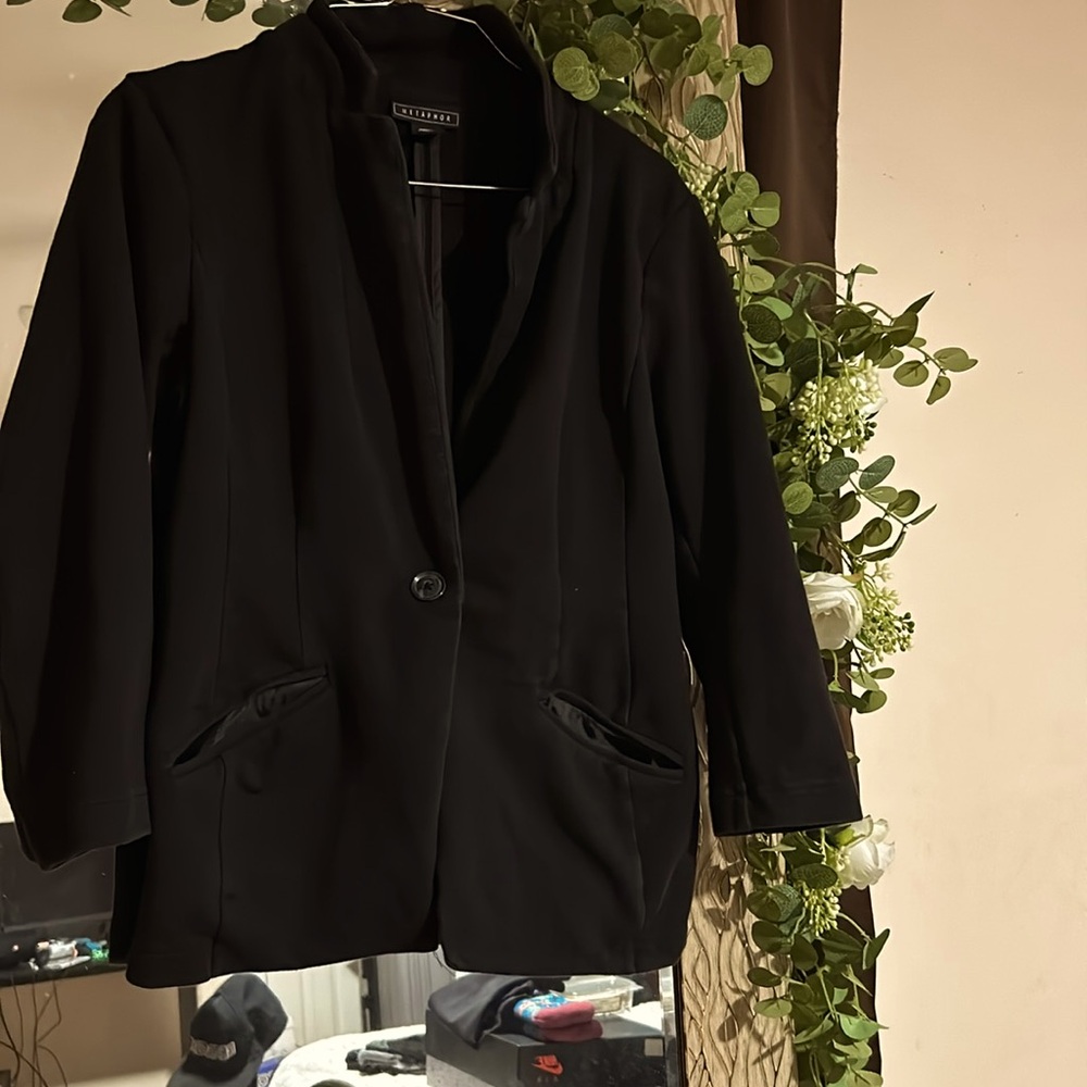 Black Cotton Blazer